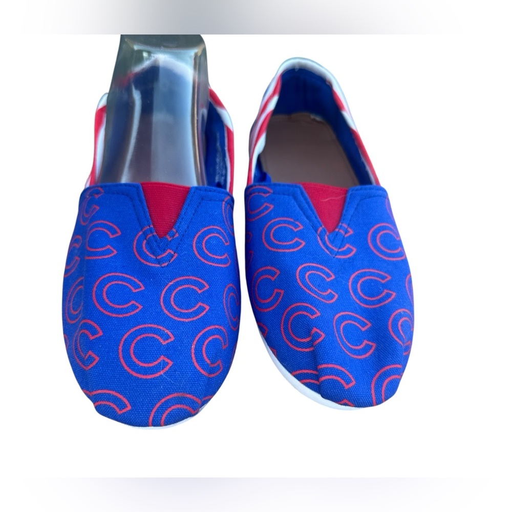 Chicago Cubs MLB  slip on casual shoes canvas upoer approx women's 9.5 men's 8.5